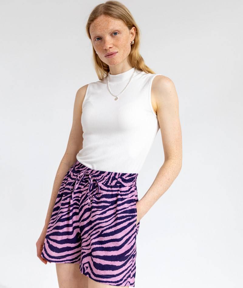 KAUF DICH GLüCKLICH Shorts Zebra gemustert