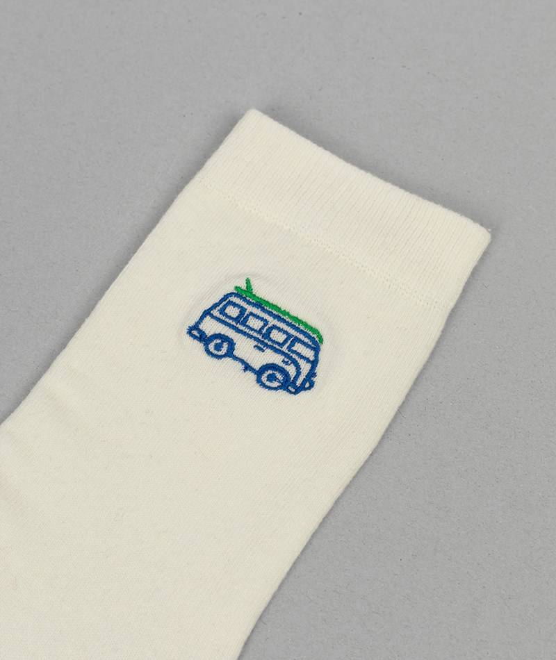 KAUF DICH GLüCKLICH Socken Camper (Gr. 41-46) Weiü aus Bio-Baumwolle