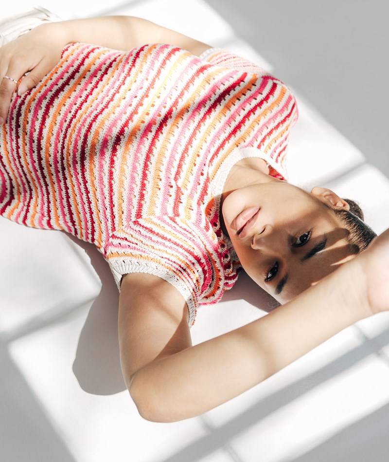 KAUF DICH GLüCKLICH Strick-Shirt gemustert