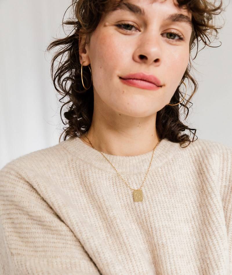 KAUF DICH GLüCKLICH Strickpullover Creme