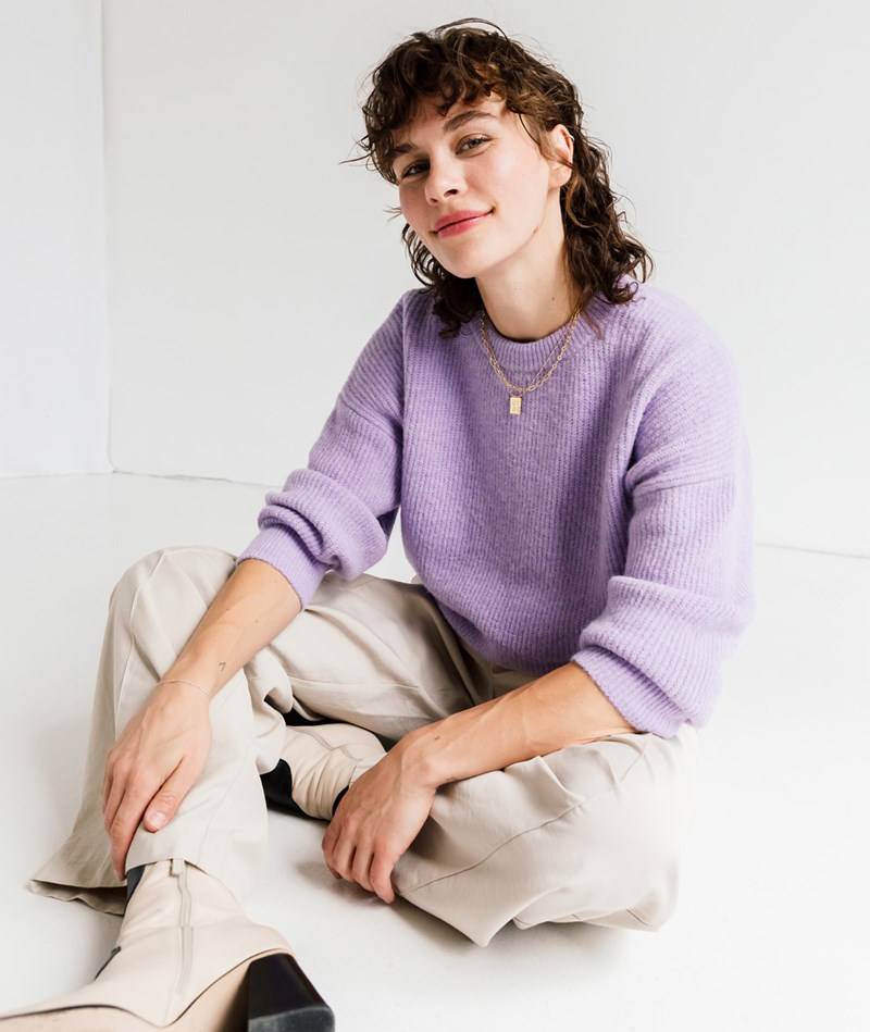 KAUF DICH GLüCKLICH Strickpullover Lila