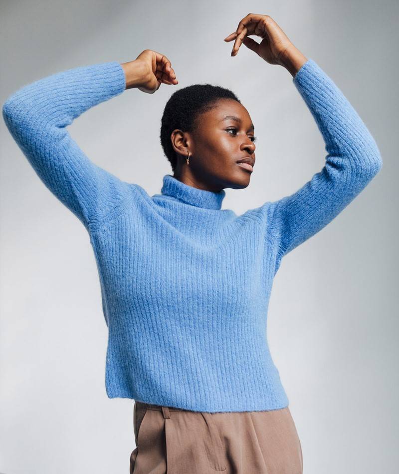 KAUF DICH GLüCKLICH Strikpullover blau