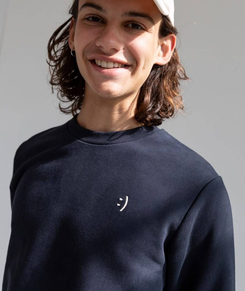 KAUF DICH GLüCKLICH Sweater Blau aus Bio-Baumwolle