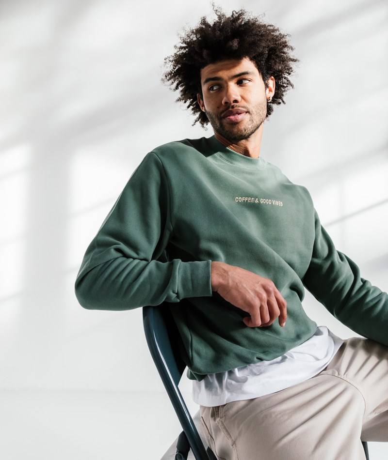 KAUF DICH GLüCKLICH Sweater Coffee Vibes Grün