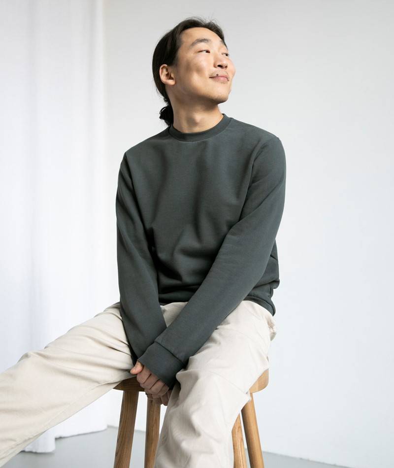 KAUF DICH GLüCKLICH Sweater Grün aus Bio-Baumwolle