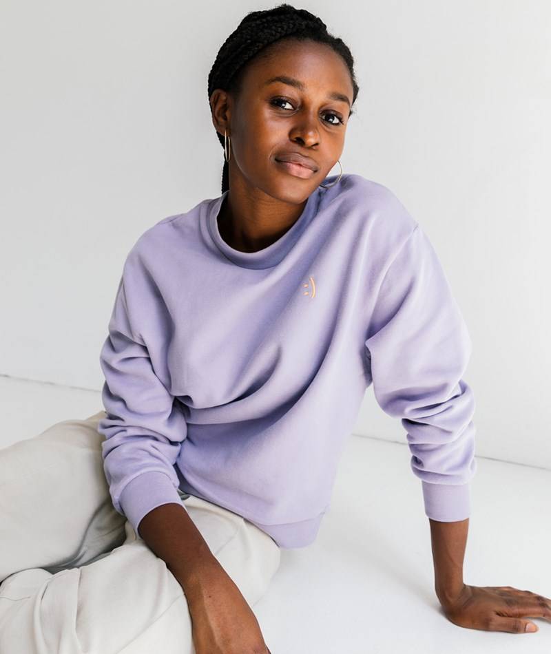 KAUF DICH GLüCKLICH Sweater Lila aus Bio-Baumwolle
