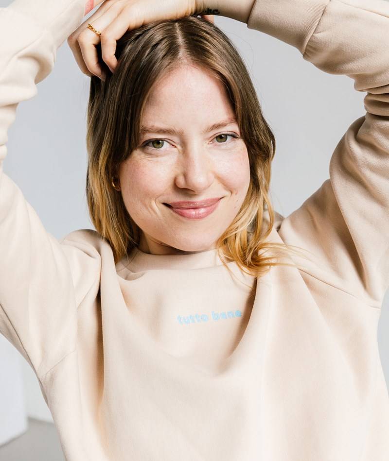 KAUF DICH GLüCKLICH Sweater Tutto Bene Beige aus Bio-Baumwolle