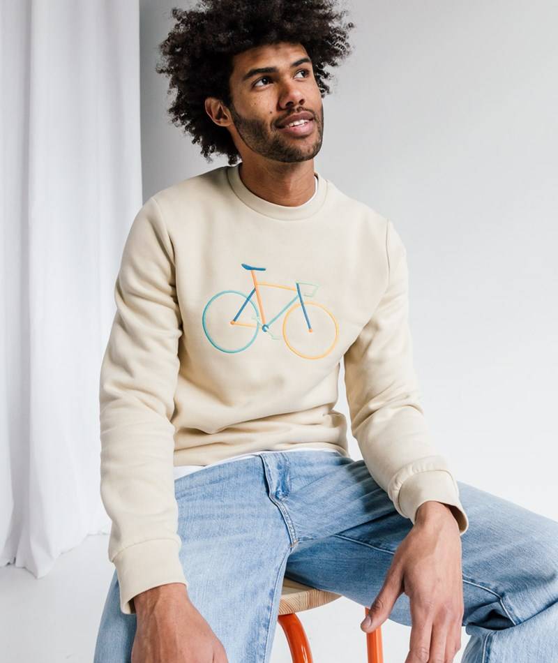 KAUF DICH GLüCKLICH Sweater Velo Beige aus Bio-Baumwolle