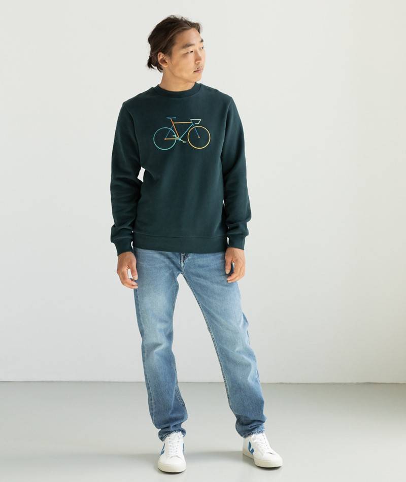 KAUF DICH GLüCKLICH Sweater Velo Teal aus Bio-Baumwolle
