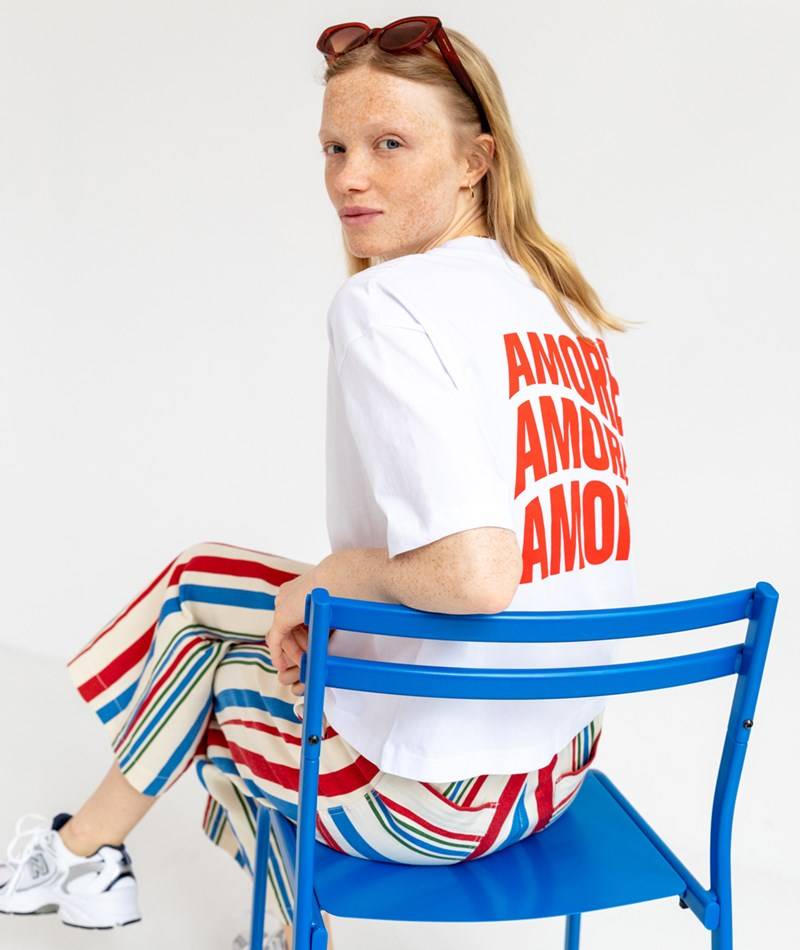 KAUF DICH GLüCKLICH T-Shirt Amore Weiü aus Bio-Baumwolle