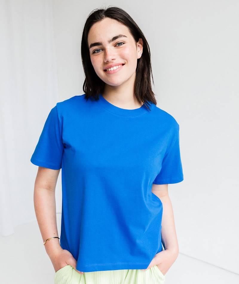 KAUF DICH GLüCKLICH T-Shirt Blau aus Bio-Baumwolle