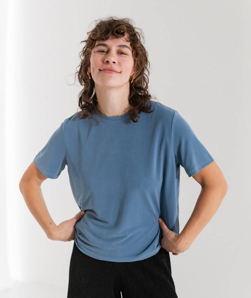 KAUF DICH GLüCKLICH T-Shirt Blau aus Modal (TENCEL™)