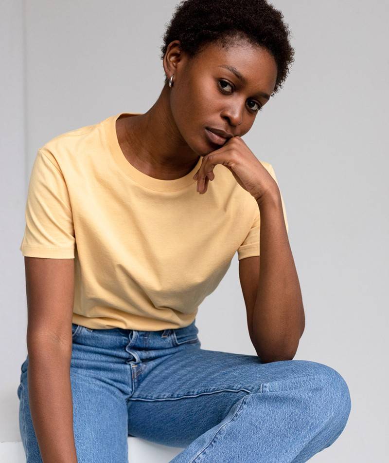 KAUF DICH GLüCKLICH T-Shirt butternut aus Bio-Baumwolle