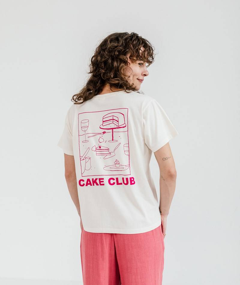 KAUF DICH GLüCKLICH T-Shirt Cake Club Creme
