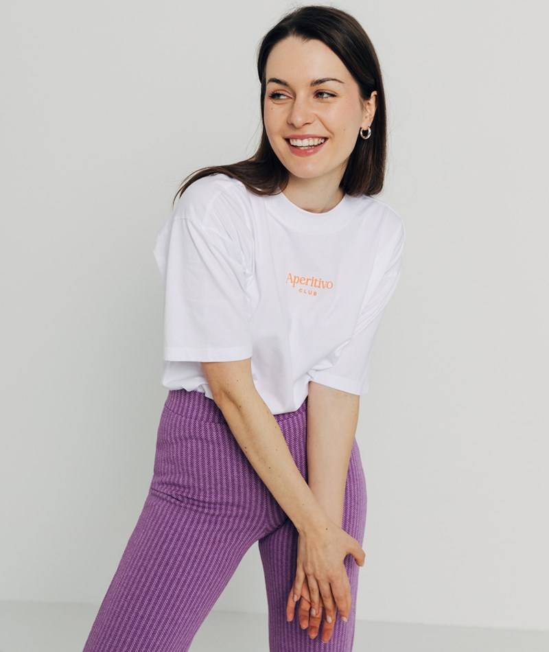 KAUF DICH GLüCKLICH T-Shirt Club Weiü aus Bio-Baumwolle