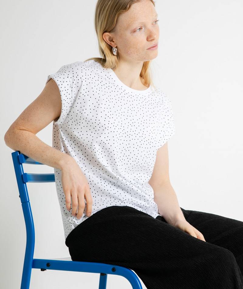 KAUF DICH GLüCKLICH T-Shirt gemustert aus Bio-Baumwolle