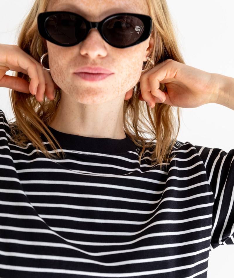 KAUF DICH GLüCKLICH T-Shirt gestreift aus Bio-Baumwolle