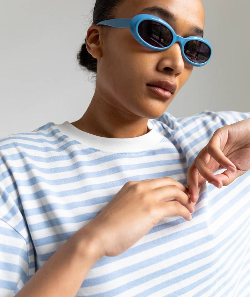 KAUF DICH GLüCKLICH T-Shirt gestreift aus Bio-Baumwolle