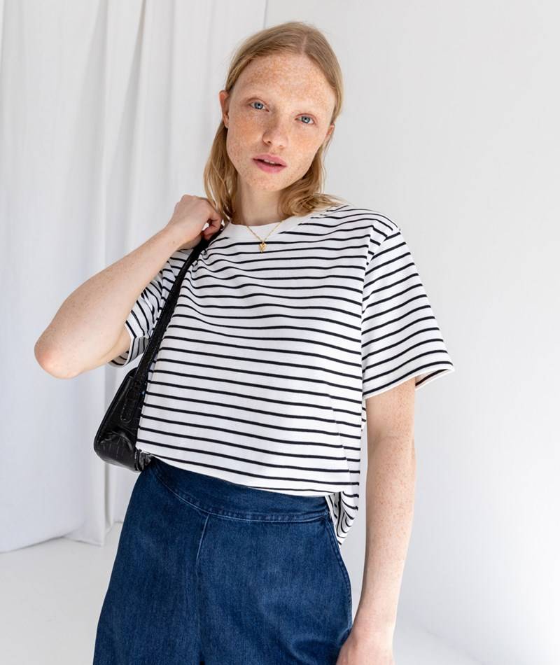 KAUF DICH GLüCKLICH T-Shirt gestreift aus Bio-Baumwolle