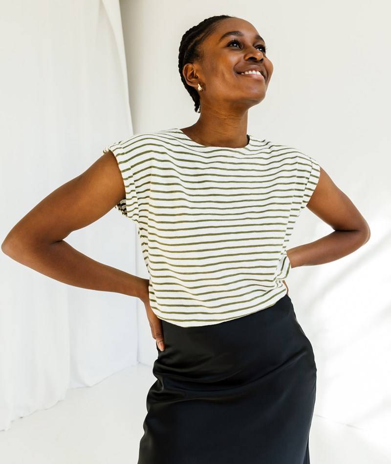 KAUF DICH GLüCKLICH T-Shirt gestreift