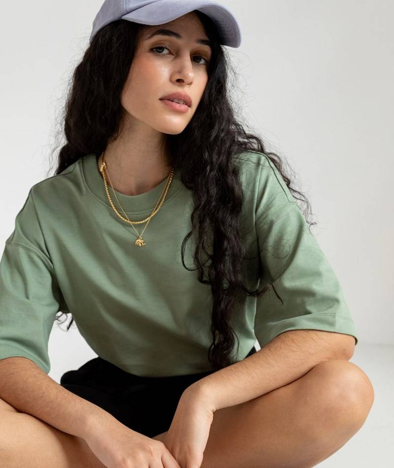 KAUF DICH GLüCKLICH T-Shirt Grün aus Bio-Baumwolle