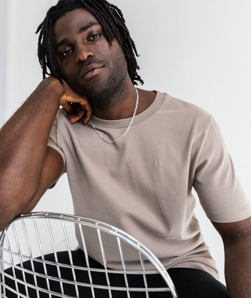 KAUF DICH GLüCKLICH T-Shirt Hellbraun aus Bio-Baumwolle