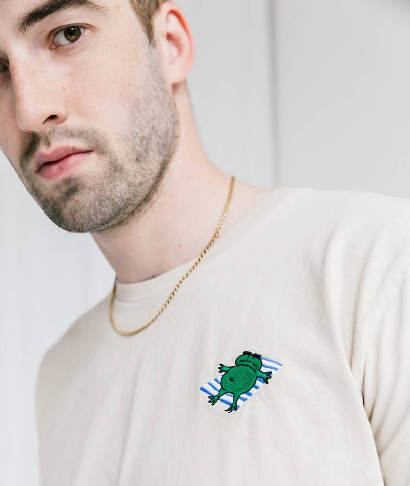 KAUF DICH GLüCKLICH T-Shirt Lazy Frog Beige