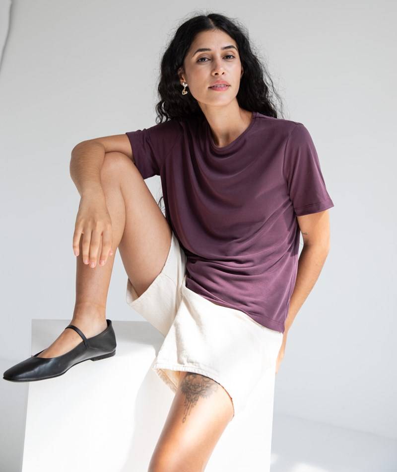 KAUF DICH GLüCKLICH T-Shirt Lila aus Modal (TENCEL™)