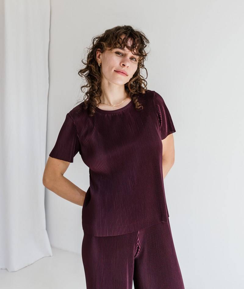 KAUF DICH GLüCKLICH T-Shirt Lila aus recyceltem Polyester