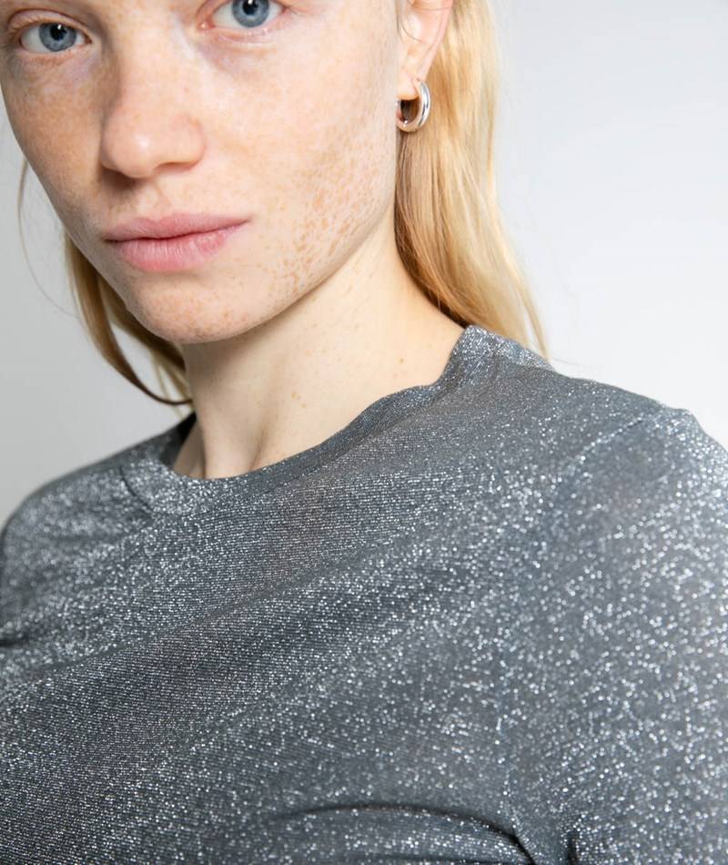KAUF DICH GLüCKLICH T-Shirt Lurex Silber