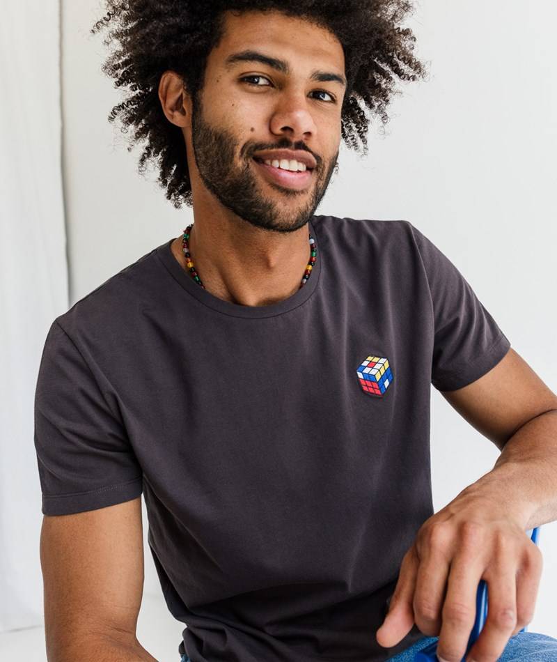 KAUF DICH GLüCKLICH T-Shirt Magic Cube Braun