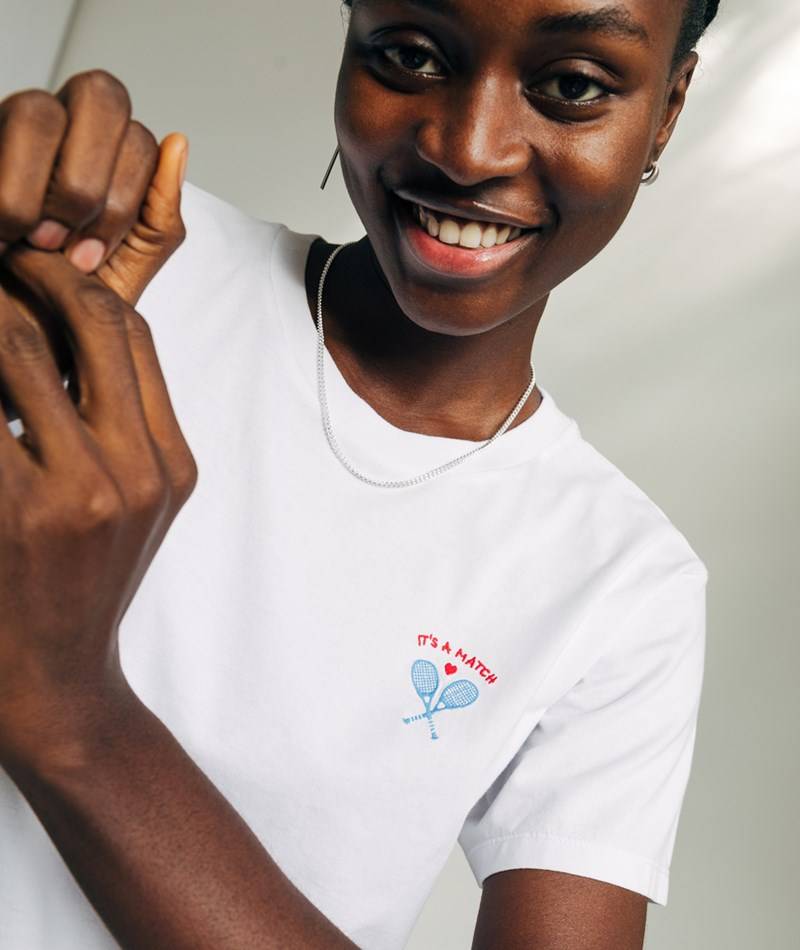 KAUF DICH GLüCKLICH T-Shirt Match Weiü aus Bio-Baumwolle