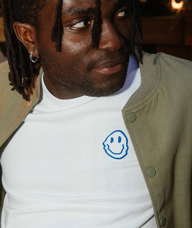 KAUF DICH GLüCKLICH T-Shirt Melting Smiley Weiü