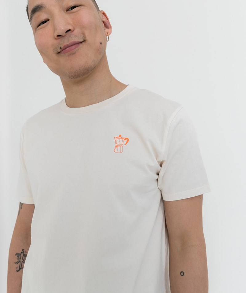 KAUF DICH GLüCKLICH T-Shirt Mokkakanne Creme