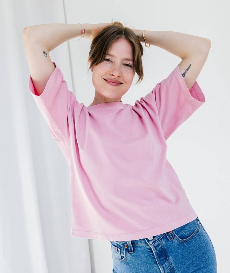 KAUF DICH GLüCKLICH T-Shirt Natural Pink aus Bio-Baumwolle