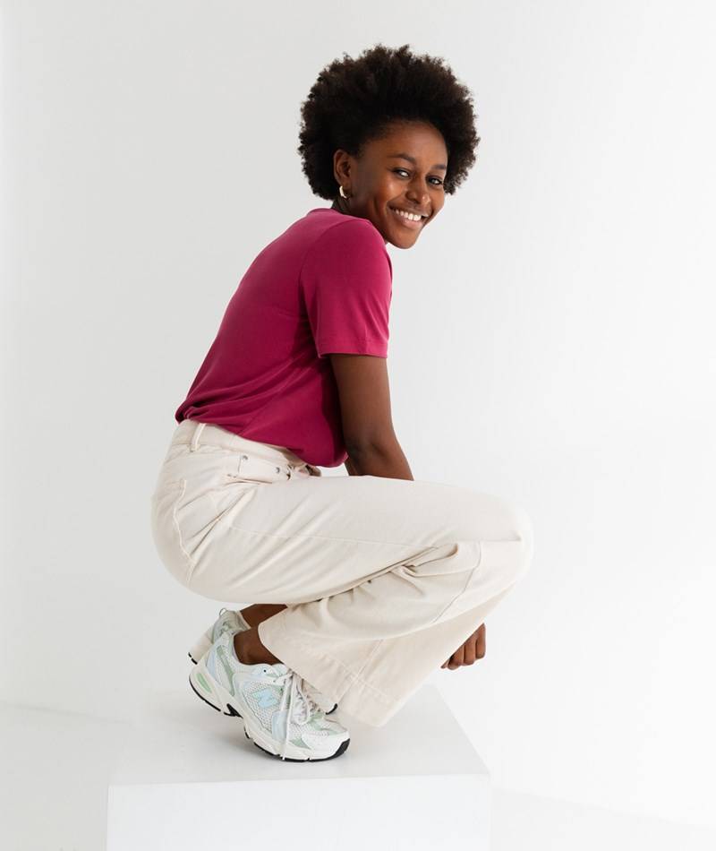 KAUF DICH GLüCKLICH T-Shirt Rot aus Modal (TENCEL™)