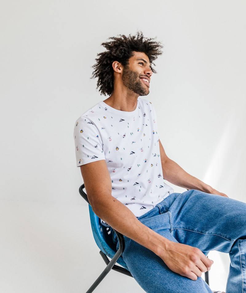 KAUF DICH GLüCKLICH T-Shirt Ski gemustert