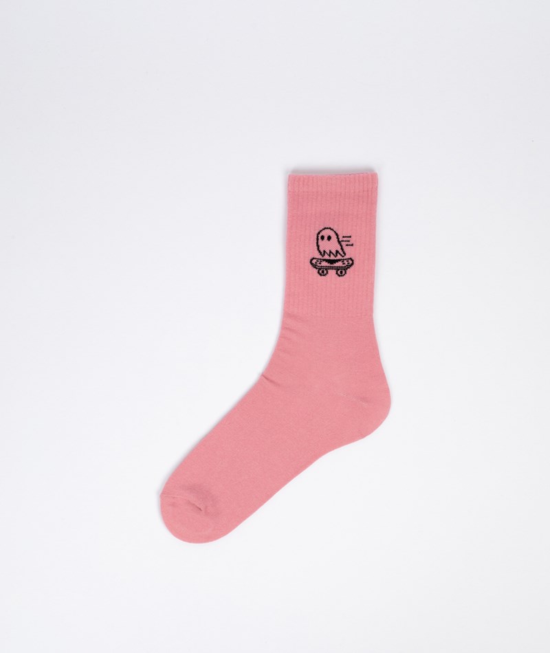 KAUF DICH GLüCKLICH Tennissocke Ghost (Gr. 41-46) Pink aus Bio-Baumwolle