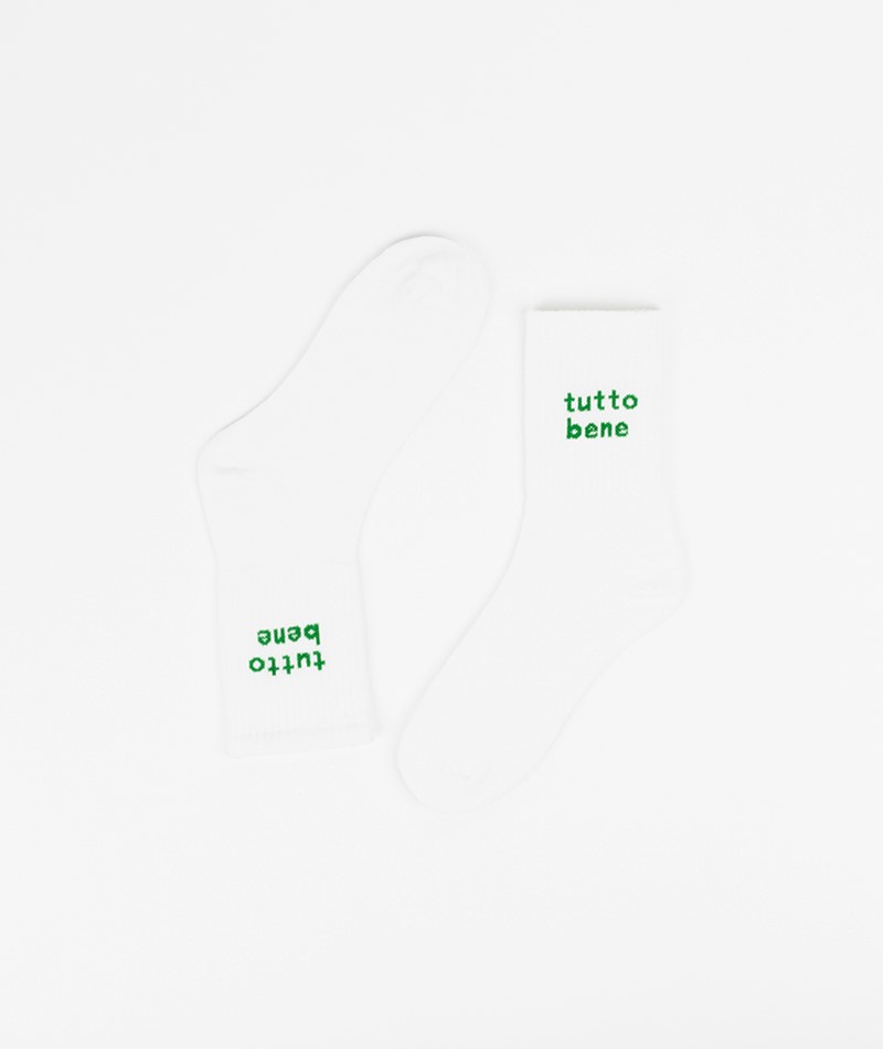 KAUF DICH GLüCKLICH Tennissocken Tutto Bene (Gr. 36-41) Weiü aus Bio-Baumwolle