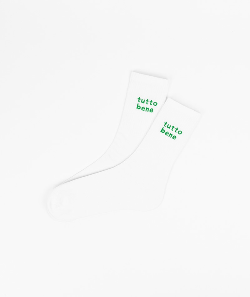 KAUF DICH GLüCKLICH Tennissocken Tutto Bene (Gr. 41-46) Weiü aus Bio-Baumwolle