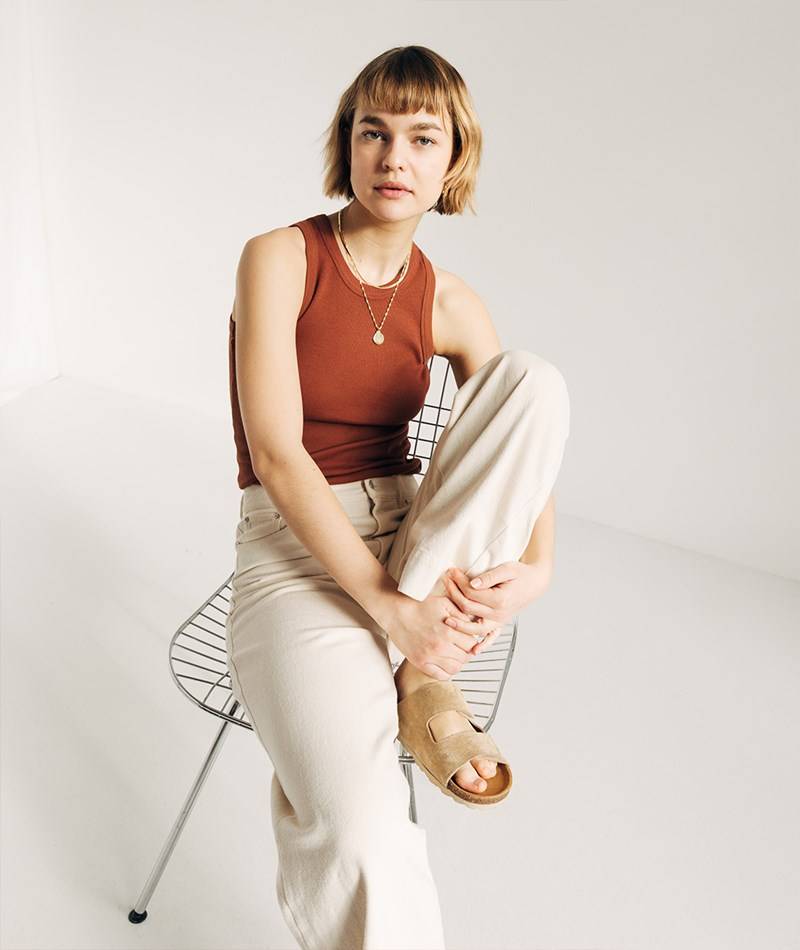 KAUF DICH GLüCKLICH Top Braun aus Bio-Baumwolle