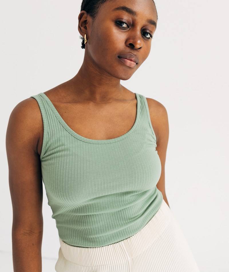 KAUF DICH GLüCKLICH Top Grün aus Bio-Baumwolle