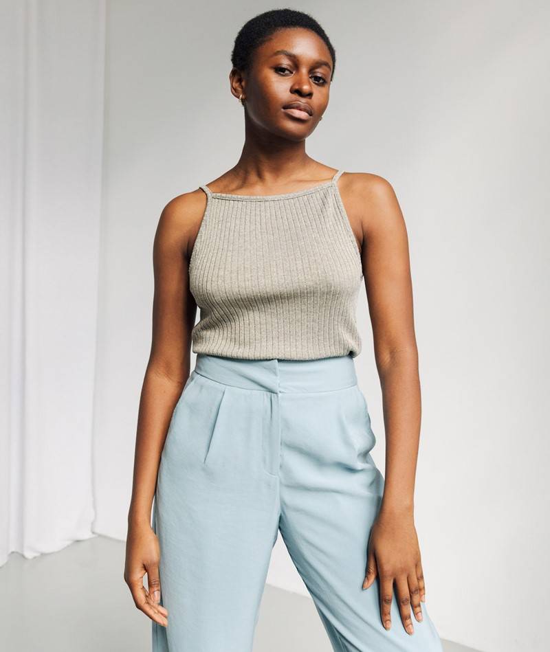 KAUF DICH GLüCKLICH Top Melange Beige