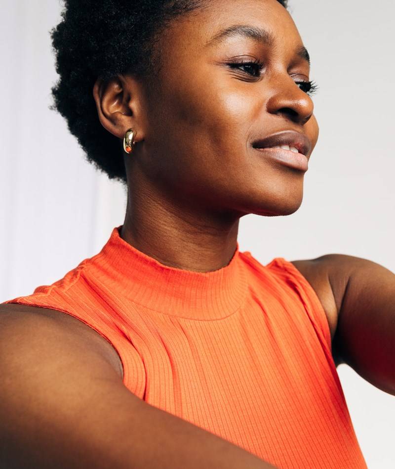 KAUF DICH GLüCKLICH Top Orange aus LENZING™ ECOVERO™