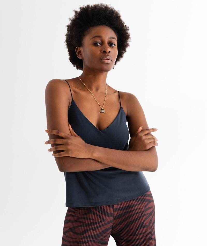 KAUF DICH GLüCKLICH Top Schwarz aus Modal (TENCEL™)