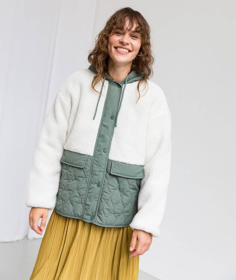 Kauf Dich Glücklich VILA VIAdita Teddy Jacke beige