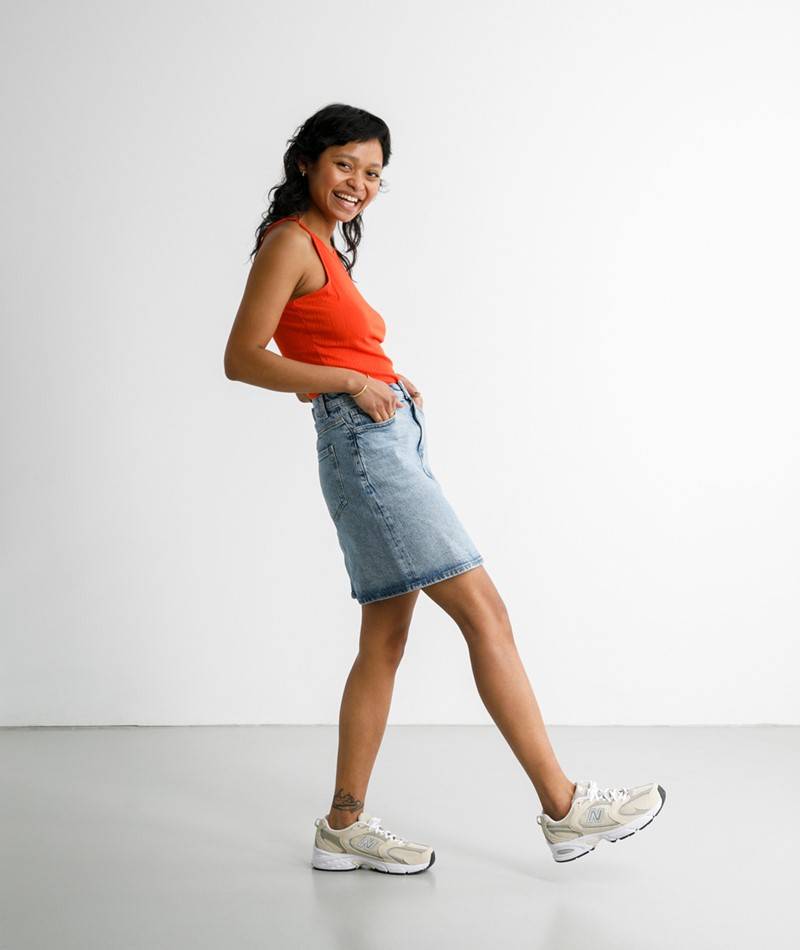 Kauf Dich Glücklich VILA VIKaja Jeansrock Blau