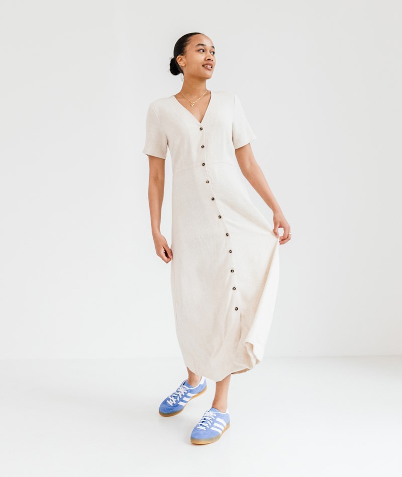 Kauf Dich Glücklich YAS YASBina SS Kleid Beige