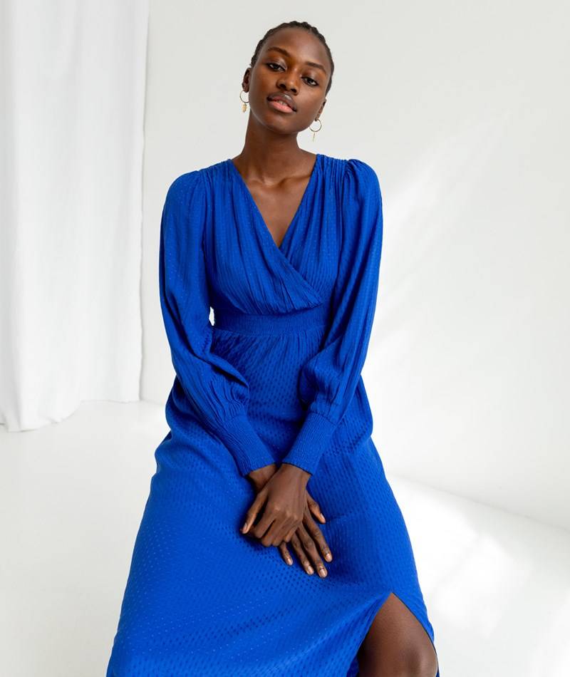 Kauf Dich Glücklich YAS YASDrea Langes Kleid Blau