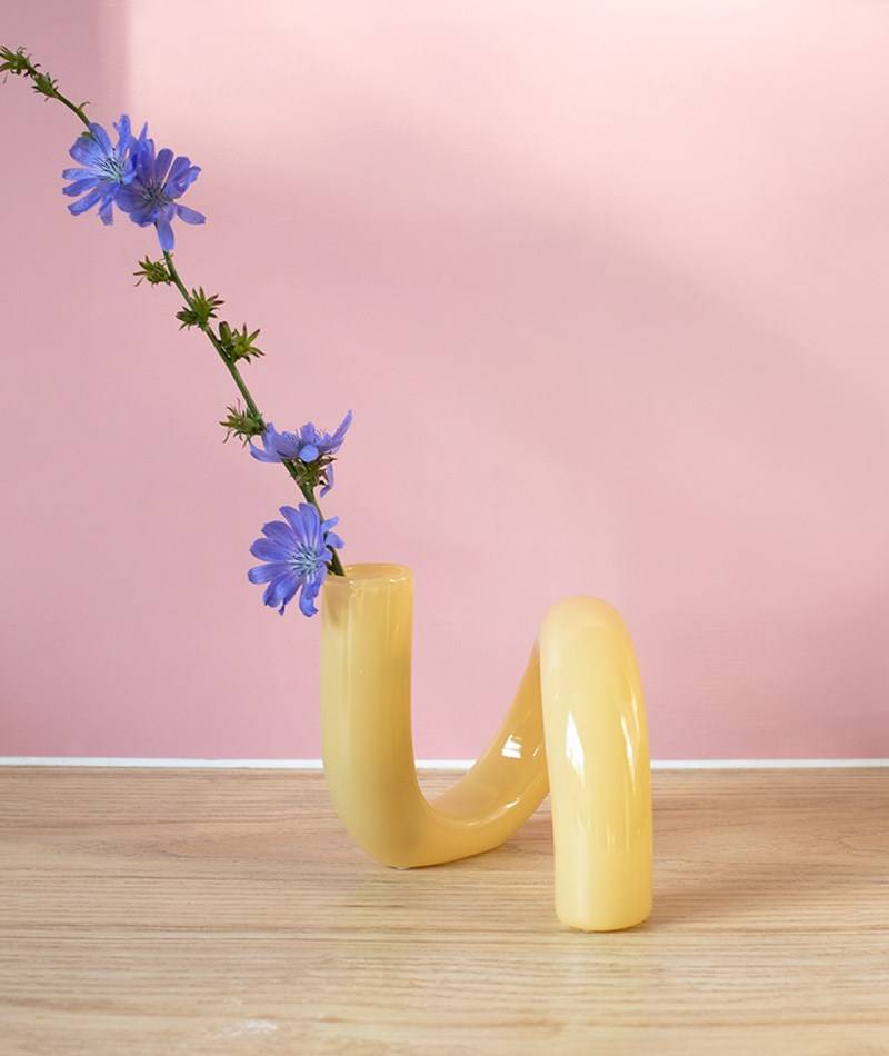 Kauf Dich Glücklich YUKU Vase (11x12x11cm) Gelb